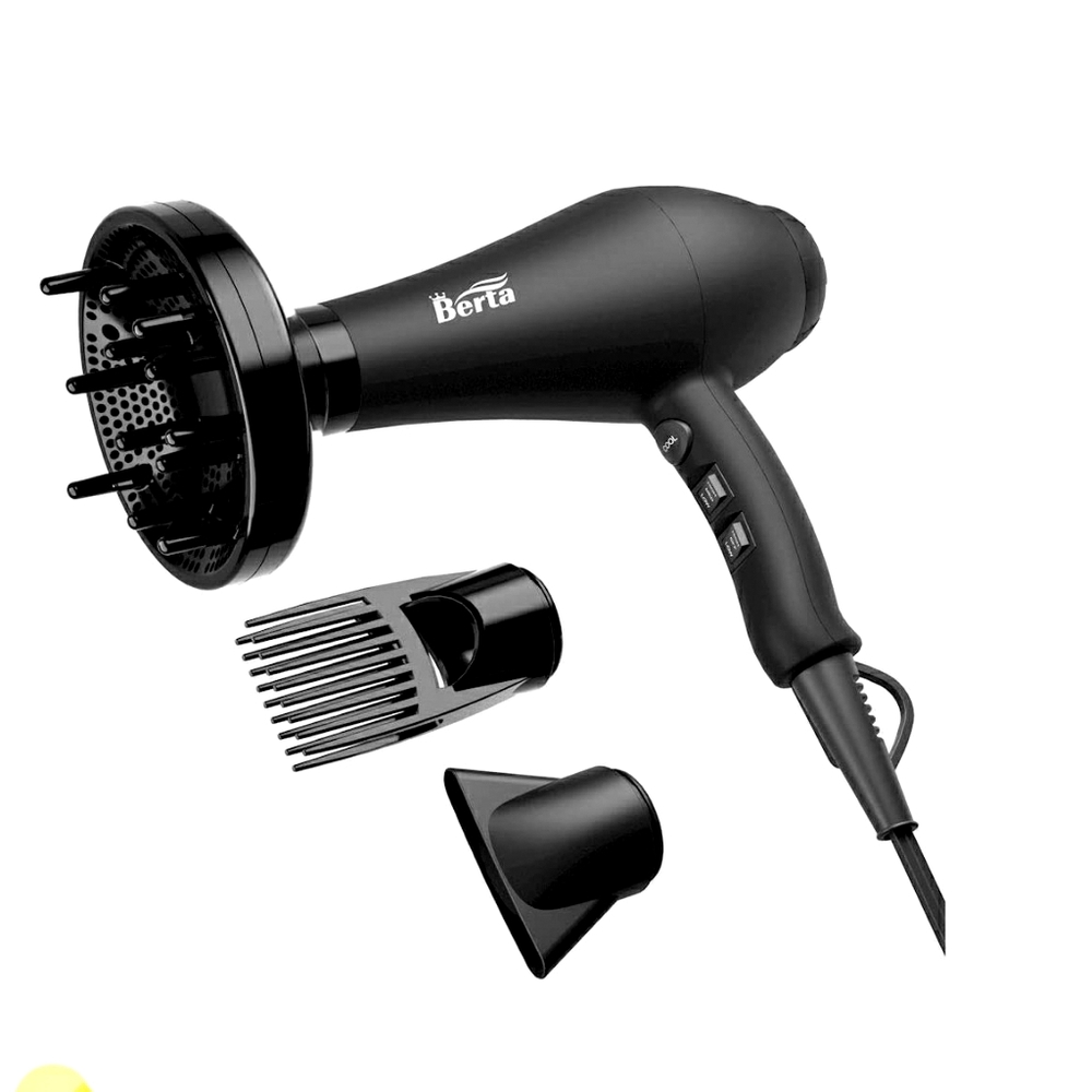 BERTA Infrared Heat &Negative Ions Hair Dryer Prof